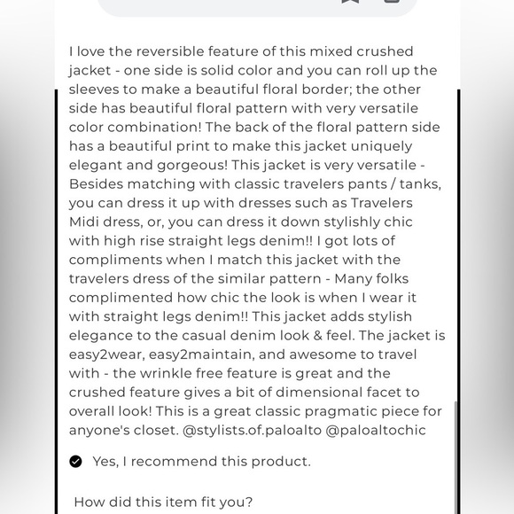 Chico’s Travelers Collection Mixed Print Crushed Jacket With Hook Closure Size L - Picture 12 of 16